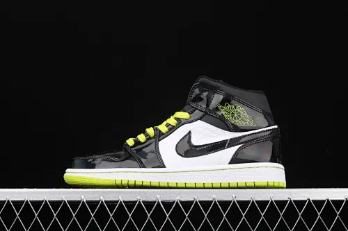 All categories Air Jordan Jordan series basketball shoes Air Jordan 1 Mid Air Jordan 1 Mid SE AJ1 Joe 1 black colorful chameleon green apple green BQ6931-003
